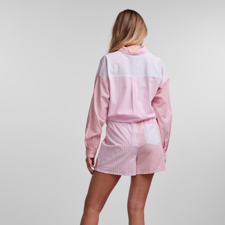 Pcsilja shorts - Strawberry pink/stripes