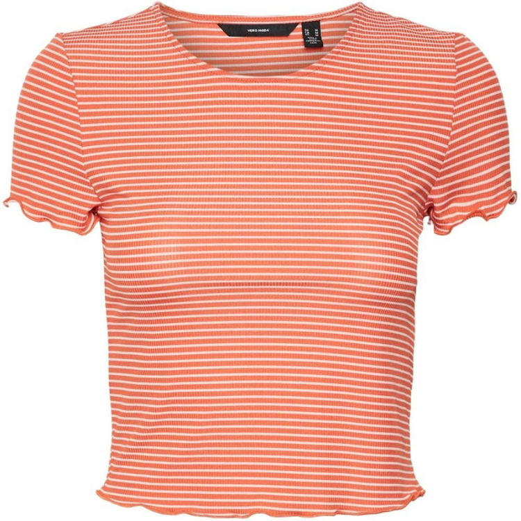 Vmjill t-shirt - Spicy orange/snow white