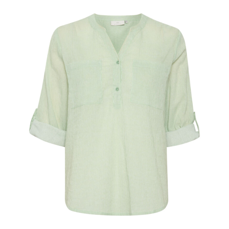 Kavivian skjorte - Green/chalk stripe