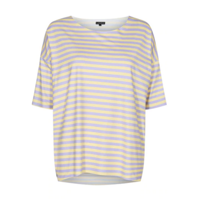 Alma t-shirt - Lavender yellow stripe