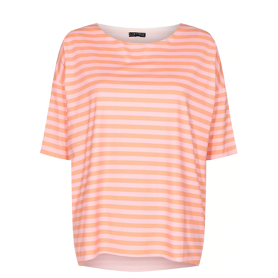 Alma t-shirt - Orange rose stripe