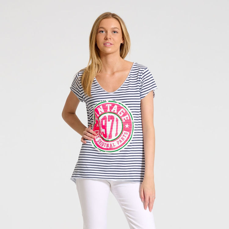 Marta t-shirt 1530 - White stripe