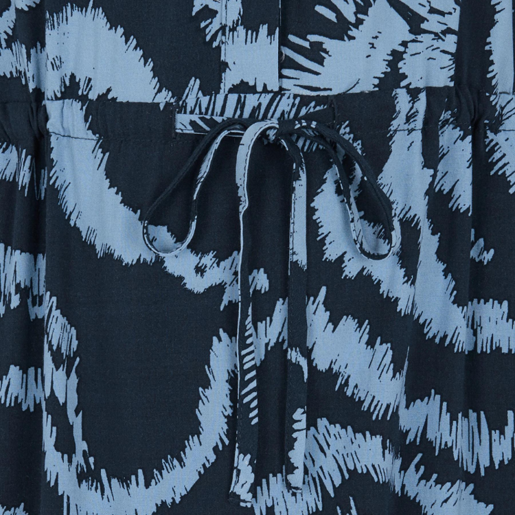 Sramora midi kjole - Graphic waves ashley blue