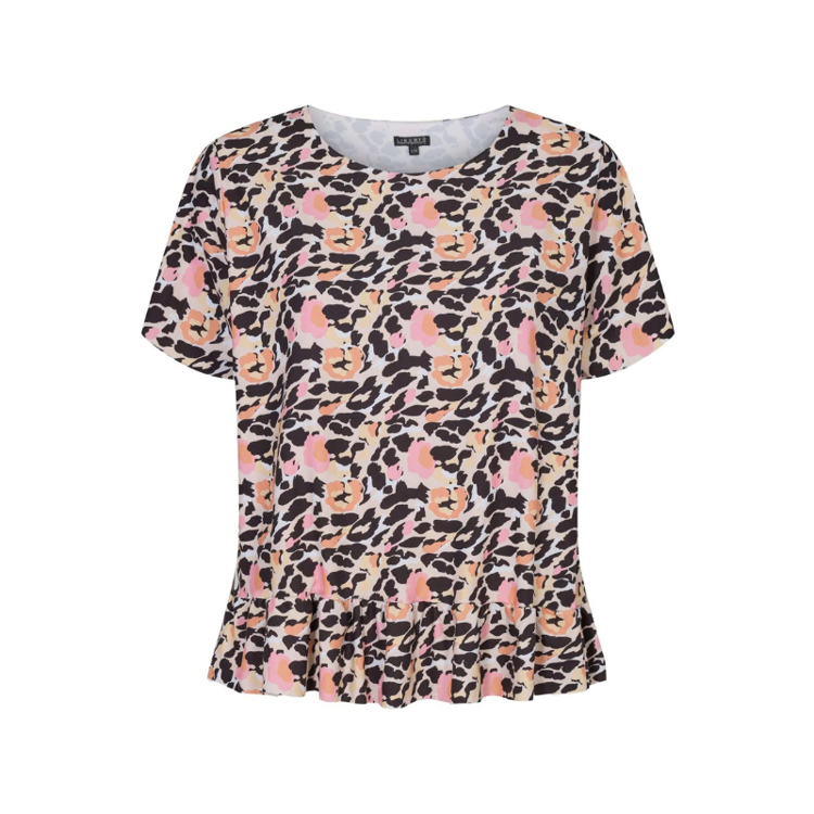 Alma frill t-shirt - Flower leo
