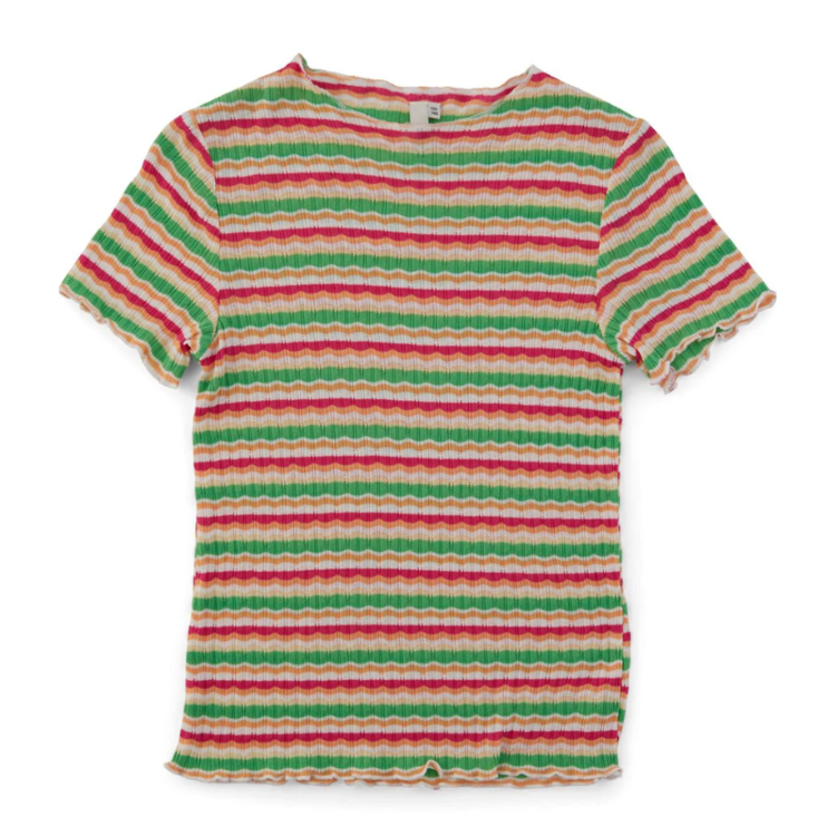 Lpsadie t-shirt - Peach cobbler/wavey stripe