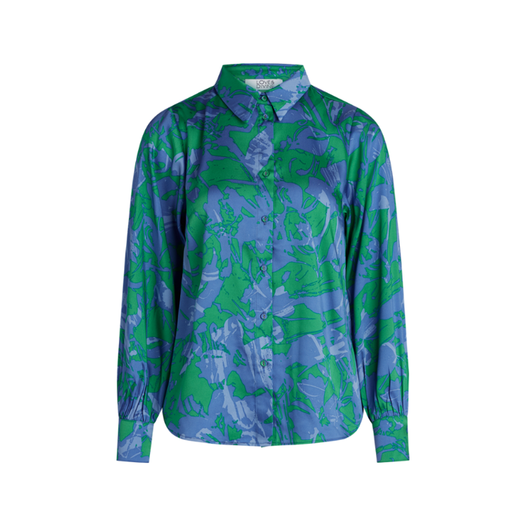 Love919 skjorte - green/blue combi