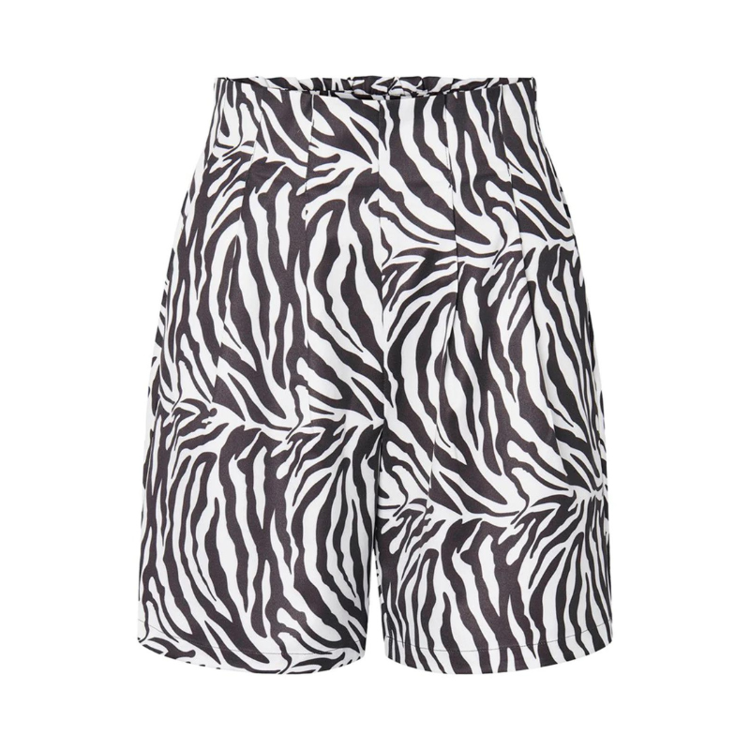 Pcsize shorts - Bright white/black zebra