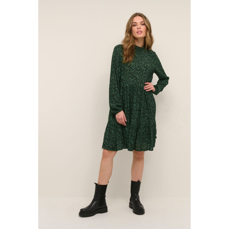 Kasally amber kjole - Black/green
