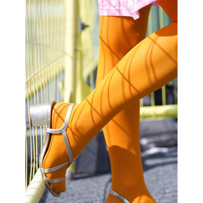 Odd legs strømpebukser - Orange