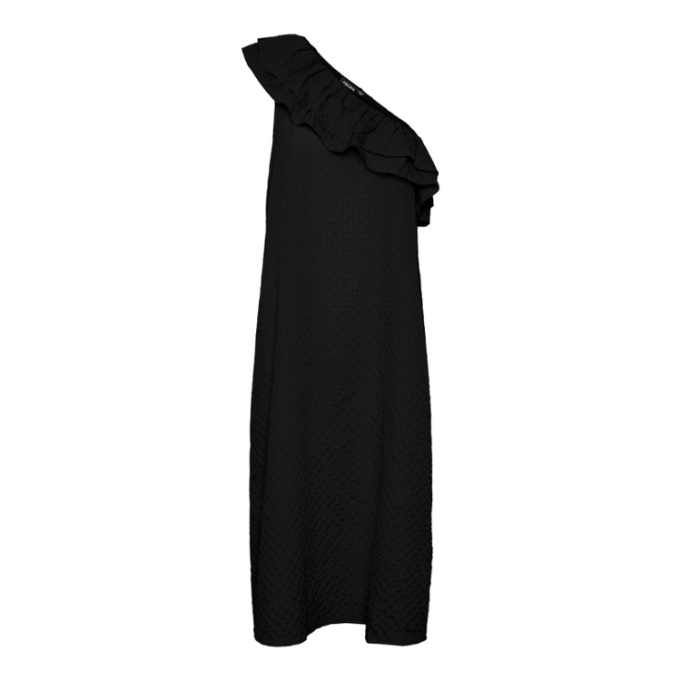 Pclara one shoulder kjole - Black