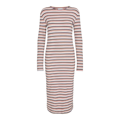 Natalia kjole - Pink cold lurex stripe
