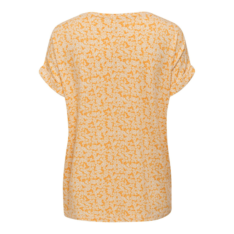 Onlmoster t-shirt - Amber yellow flower