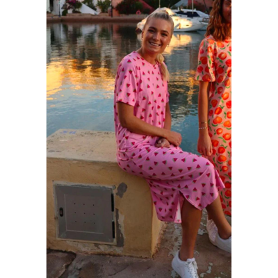 Alma kjole - Pink watermelon