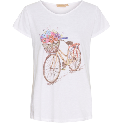 Marta t-shirt 3895 - White/bicycle
