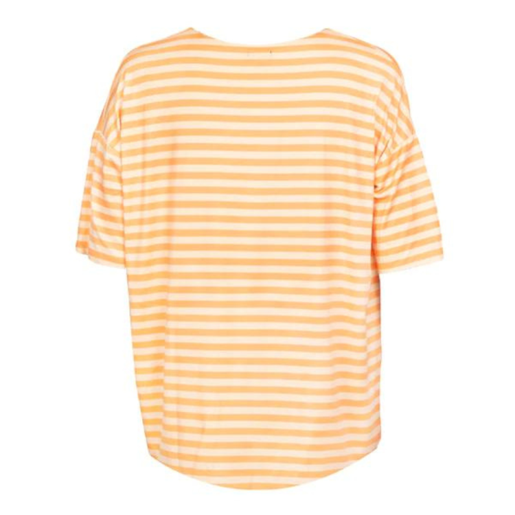 Alma t-shirt - Orange peach stripe