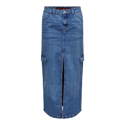 Onllorel cargo nederdel - Medium blue denim