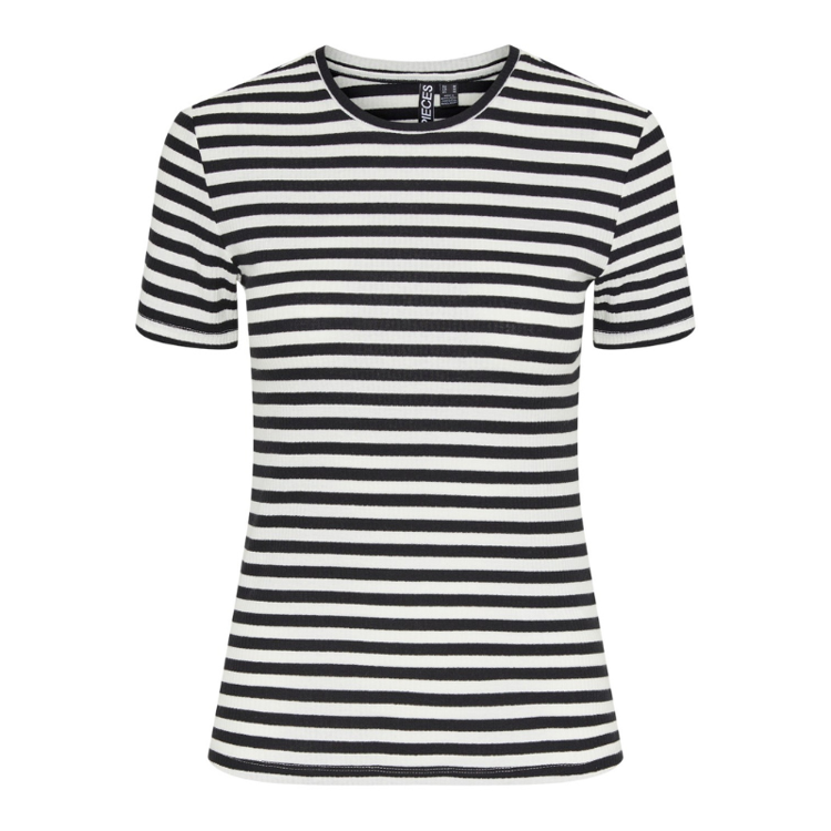 Pcruka t-shirt - Cloud dancer/black