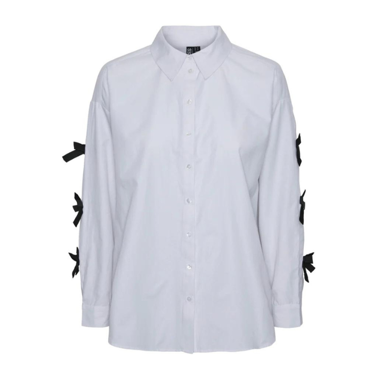 Pcbell skjorte - Bright white (Forudbestilling)