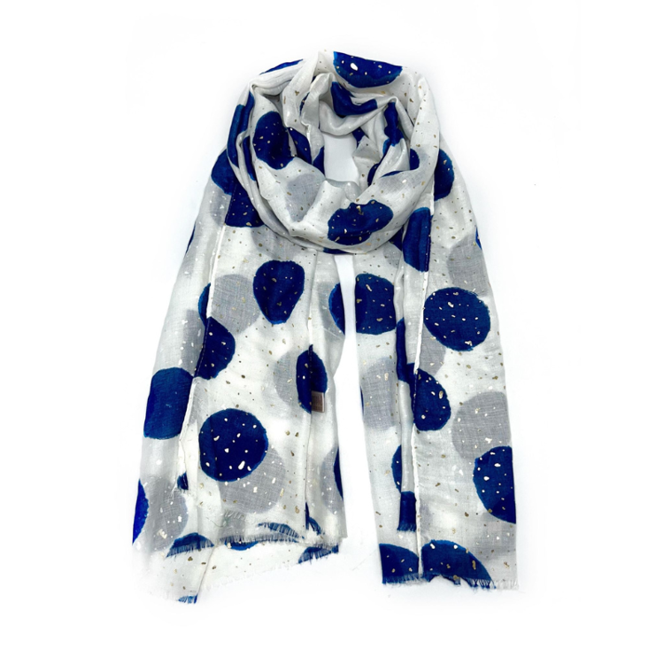 Scarf - Blue dots