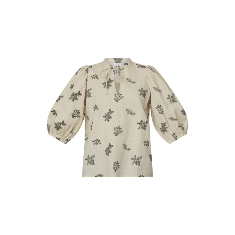 Love1109 bluse - Cream/black