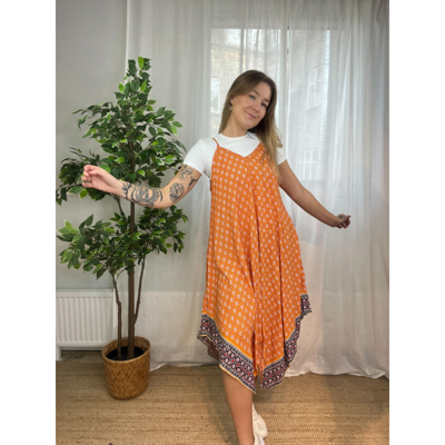 Maxi kjole R66 - Orange