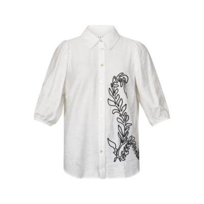 Vibby skjorte - Off white/black