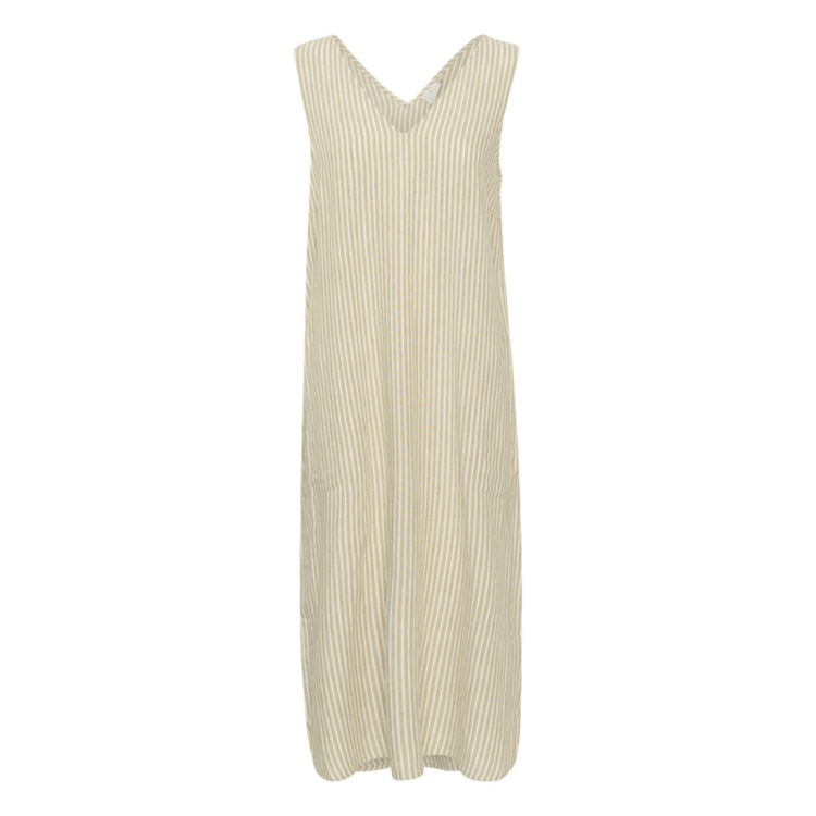 Kamilia sleeveless kjole - Chinchilla/chalk stripe