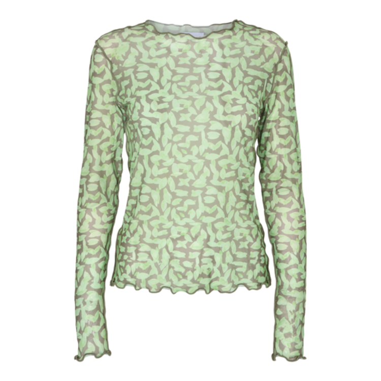 Mesh top - Limegreen army leaf