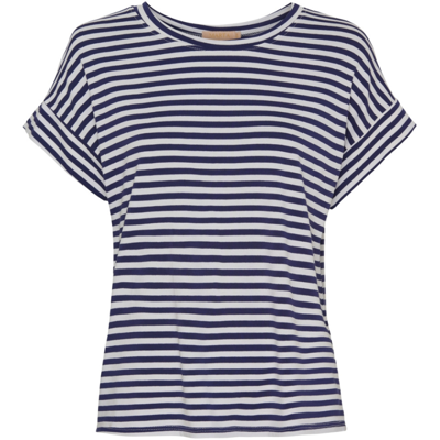 Mdclotte t-shirt - White/navy stripe