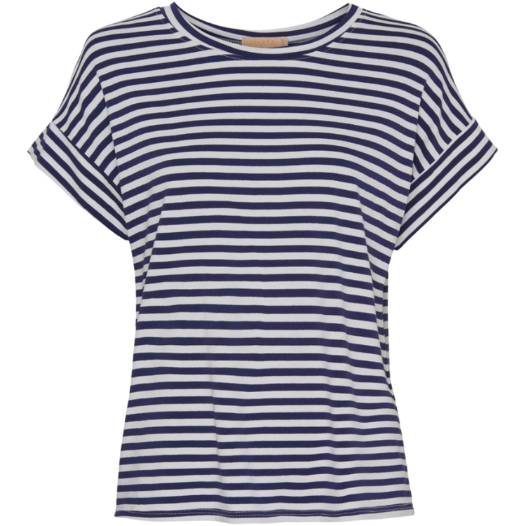 Mdclotte t-shirt - White/navy stripe