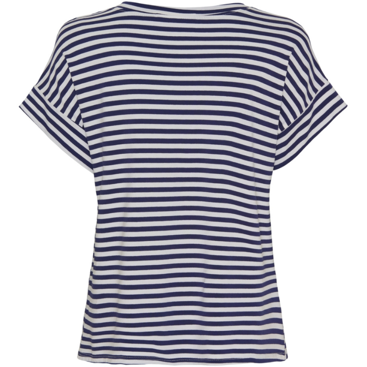 Mdclotte t-shirt - White/navy stripe