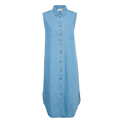 Kalouise kjole - Medium blue chambray