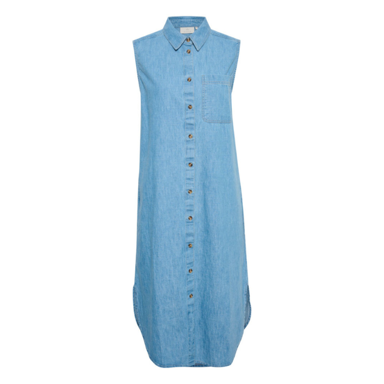 Kalouise kjole - Medium blue chambray