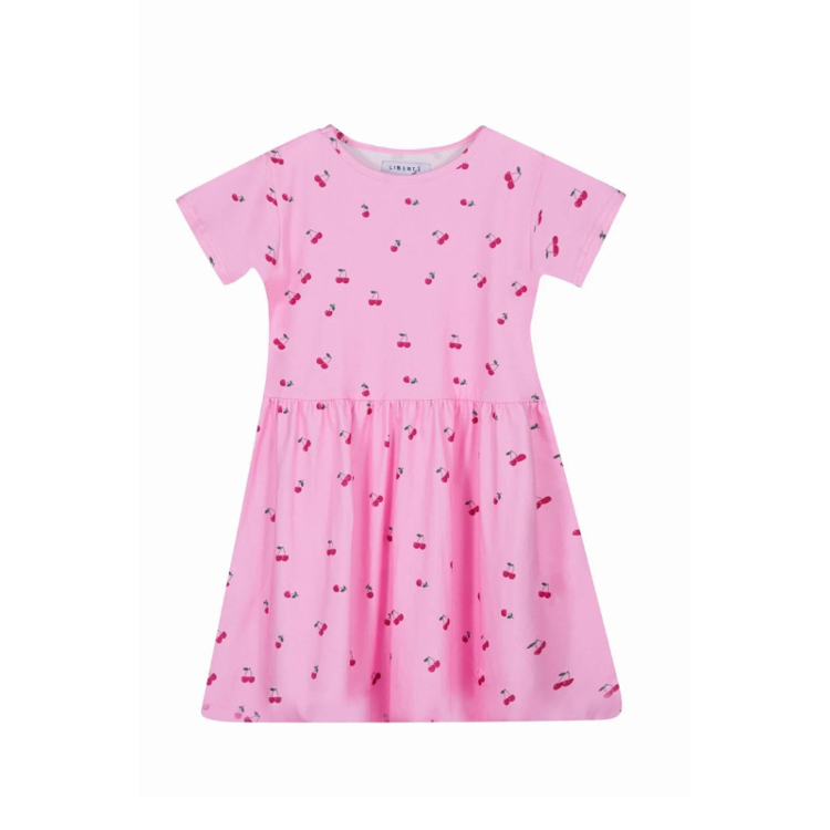 Alma babydoll kjole - Pink cherry