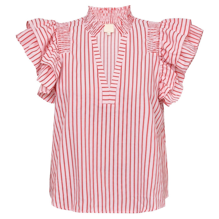 Dalilago bluse - Creme red stripes