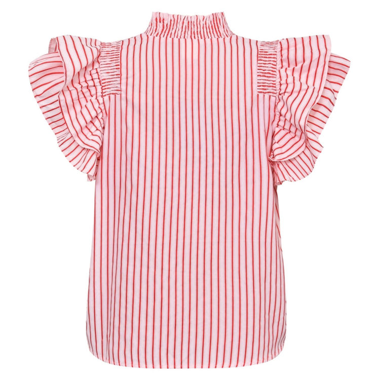 Dalilago bluse - Creme red stripes