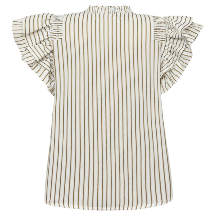 Dalilago bluse - Creme brown stripes