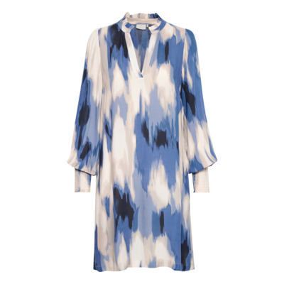 Kabeathe kjole - Blue abstract print