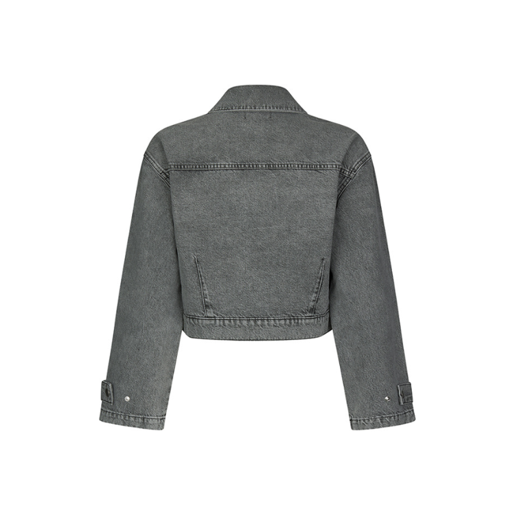 Tyrese denim jakke - Demon grey