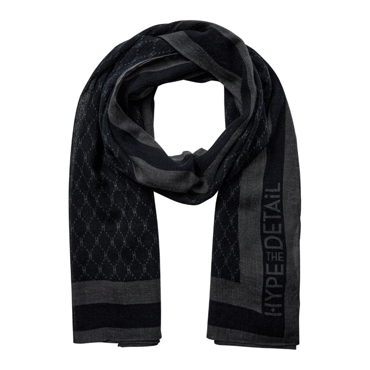 Hype the detail logo scarf - Black/grey