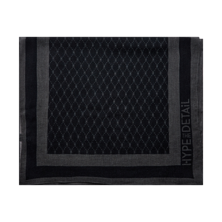 Hype the detail logo scarf - Black/grey