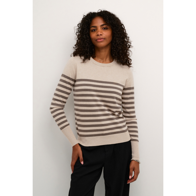 Kalizza strikbluse - Feather/brown