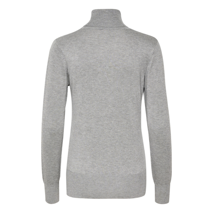 Astrid strikbluse - Grey melange