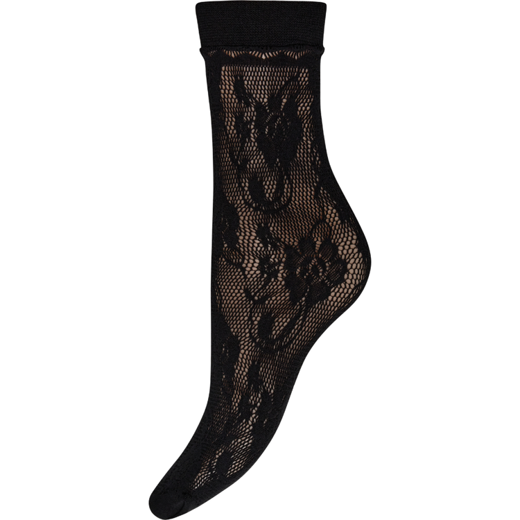 Hype the detail lace strømpe - Black