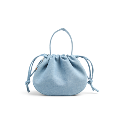 Pcballoon taske - Light blue denim/silver