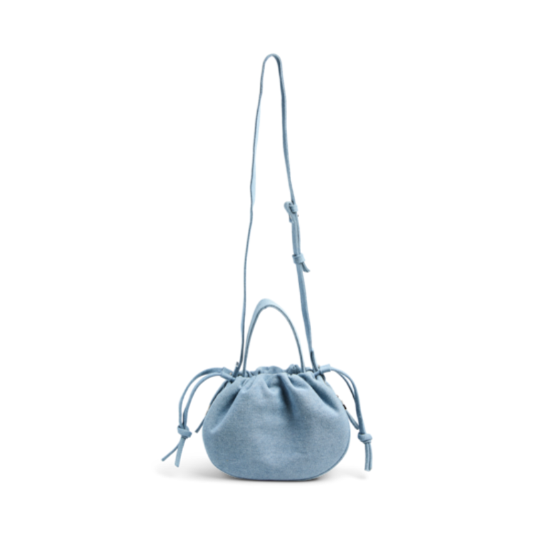 Pcballoon taske - Light blue denim/silver