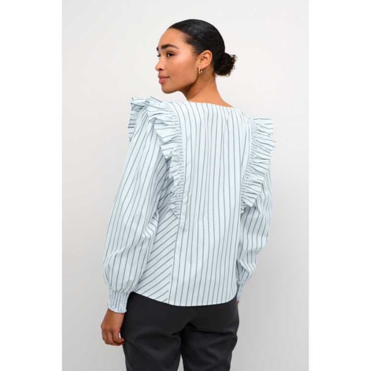 Kajerrie bluse - Celestial blue/dark stripe