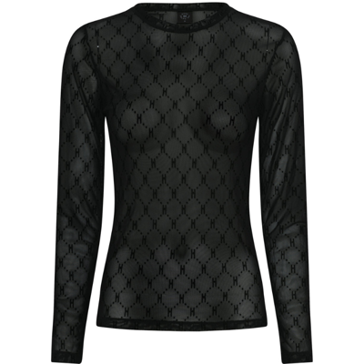 Hype the detail mesh bluse - Black