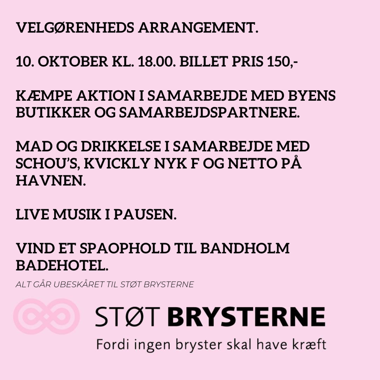 Støt Brysterne arrangement - 10. oktober