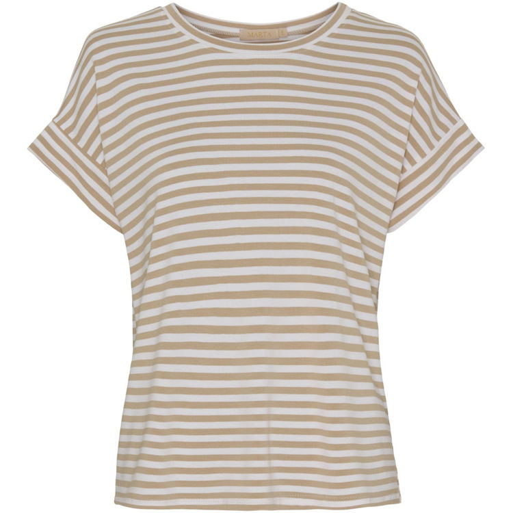 Mdclotte t-shirt - White/beige stripe